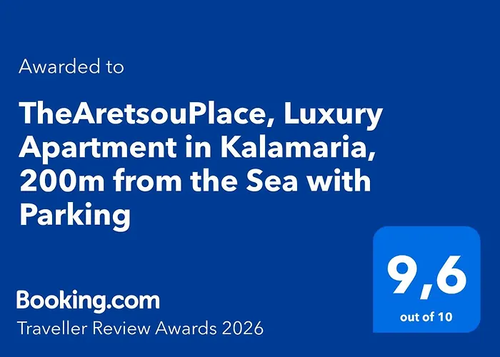 Thearetsouplace, Elegance Apartment, 200m From The Sea With Parking, 1g Wifi, Cosmote Tv *